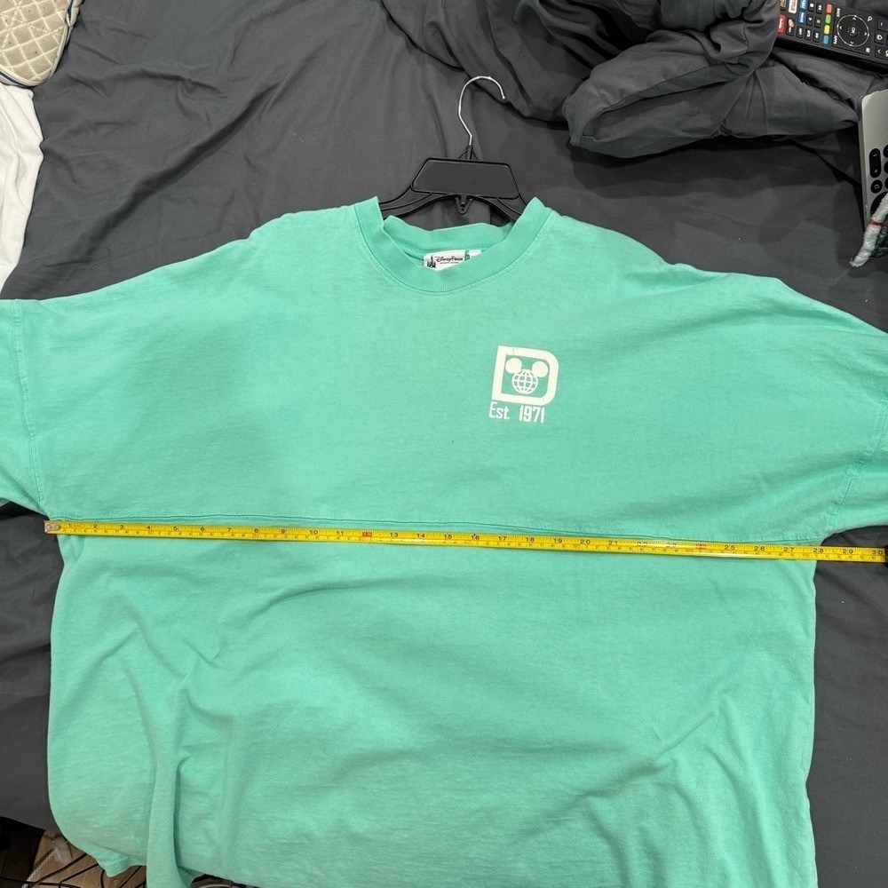 Walt Disney World Spirit Jersey Spell-Out Teal Blue Long Sleeve Adult XXL - Picture 11 of 13